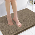 Smiry Luxury Chenille Bathroom Rugs 36x24, Extra Soft and Absorbent Shaggy Bath Mat, Machine Washable, Non-Slip Plush Carpet Runner for Tub, Shower, and Floor, Home Decor Accessories, Camel by Smiry