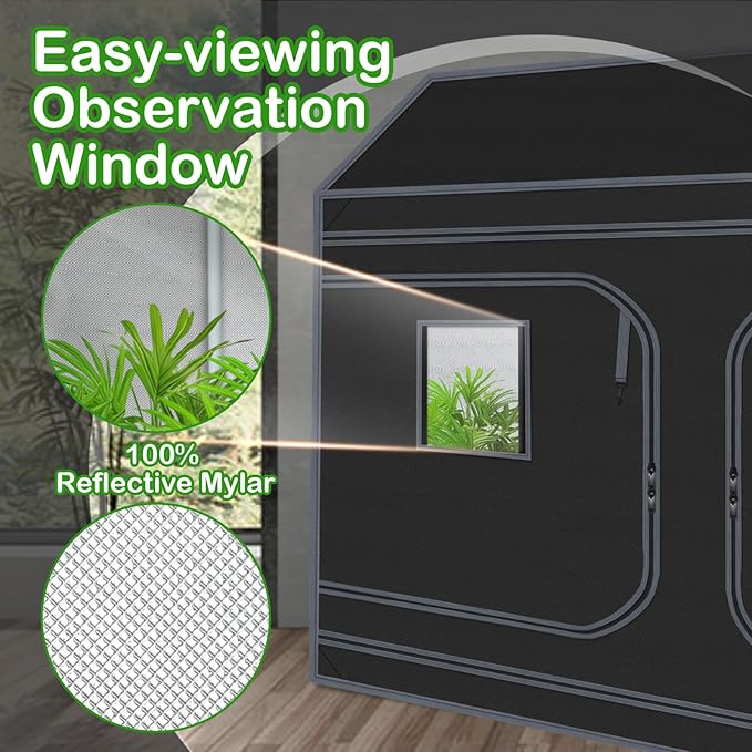 Grow Tent Plant Tent 98"x48"x72" Roof Cube Grow Tent for Hydroponics Indoor Plant Growing - Image 3