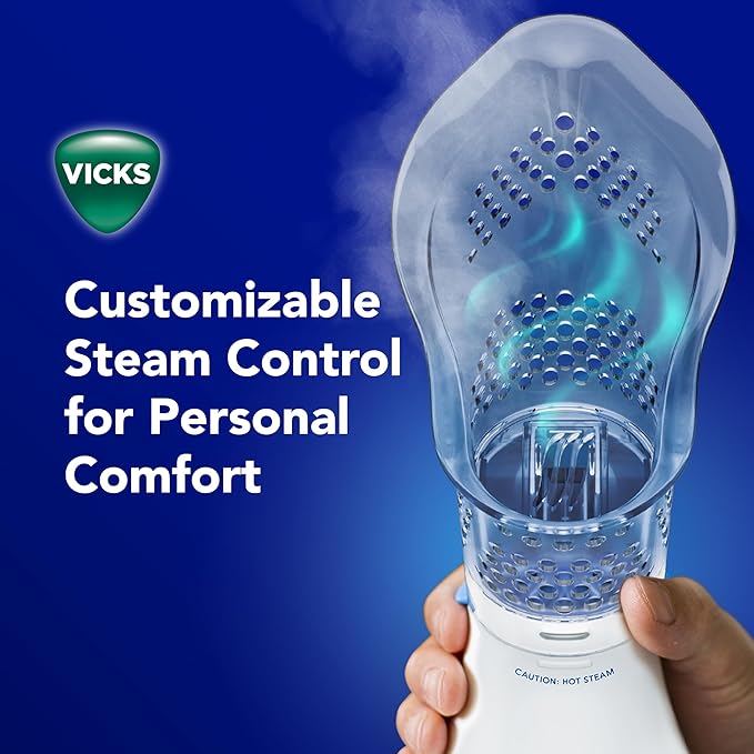 Vicks Sinus Inhaler, New & Improved Non-Medicated Steam Inhaler for Sinus Relief, Allergies, Congestion & Colds, Vocal Steamer, Soothes Nasal & Throat Passages, Works with VapoPads (1 Included) - Image 5