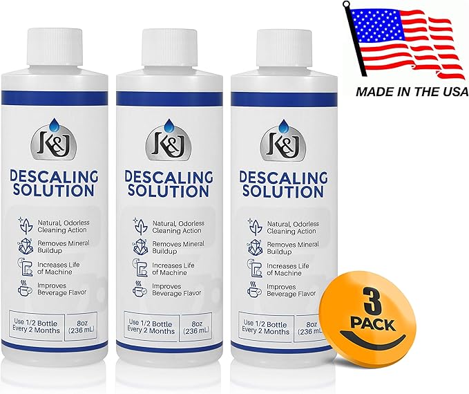 K&J Pemium Descaling Solution (6 uses) - Made in USA - Descaler for Keurig, Breville, Nespresso, Delonghi, Cuisinart, and all Coffee and Espresso Machines - Image 6