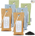 CLEVAST Activated Bamboo Charcoal Odor Absorber - 6 x 60g Air Purifying Bags, Natural Bamboo Charcoal Fresh Odor Moisture Eliminator, Deodorizer for Home, Closet, Shoe, Car Air freshener by CLEVAST