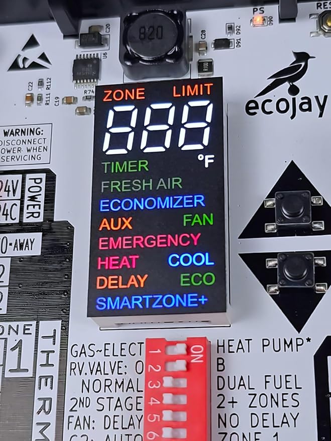 SmartZone-4X Control - 4 zone controller KIT w/Temp sensor - Universal Replacement for honeywell zoning panel truezone hz432 & more - Image 4
