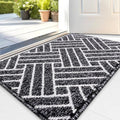 OLANLY Indoor Door Mat, 32x20 Inch, Dirt Resistant and Absorbent, Non-Slip Rubber Backing Floor Mats, Easy Clean Low-Profile Doormat for Entryway, Front Door, and Inside Entrance, Black by OLANLY