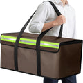 Large Fireproof Document Bags 24x12x12in, Fireproof Document Box for Cash, Photo Albums, Valuables, Extra Large Fireproof Bag Waterproof Document Storage with Reflective Strip, Brown by Amerbro