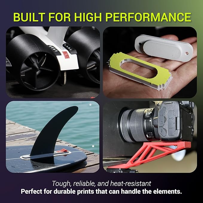 Polymaker Fiberon Black PET-GF15 3D Printer Filament 1.75mm 3KG, 15% Glass Fiber Reinforced, High Strength & Heat Resistance, Ideal for Automotive, Industrial & Functional Parts, AMS Compatible - Image 5