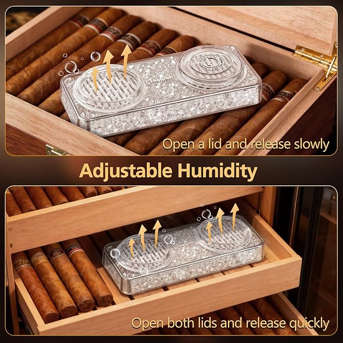 Pre-Filled Cigar Humidifier, Cigar Crystal Gel Humidifier, Suitable for Cigar Boxes and Cigar Cabinets, Maintains Ideal Humidity at 70% and Keeps Cigars Fresh, Cigar Accessories - Image 6