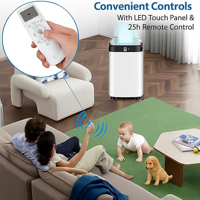GAOMON 10,000 BTU Portable Air Conditioner for Bedroom & Small Rooms - 3-in-1 Energy-Efficient AC Unit with Remote Control, 24H Timer, Quiet Operation & Fast Cooling, Compact Design for Dorm/Office - Image 7