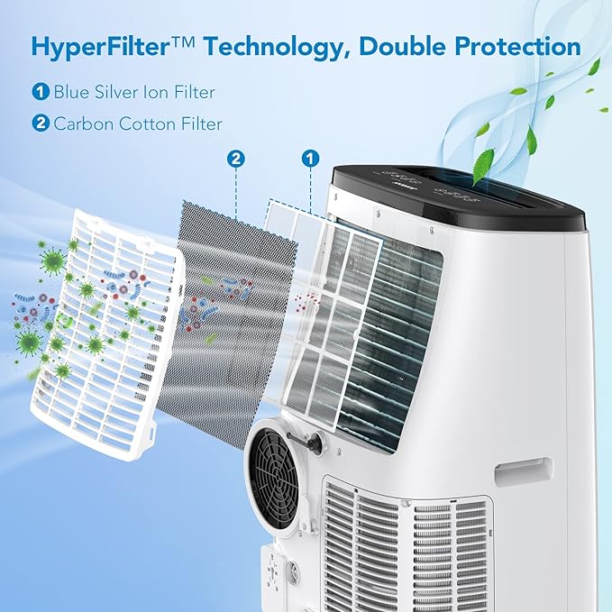 Portable Air Conditioner 14,000 BTU, 3-in-1 Dehumidifier & Fan Modes, Floor AC Unit, Ideal for Rooms up to 750 Sq Ft, Complete Window Mount Kit - Image 2