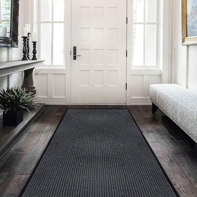 MaxMat® Industrial Grade Door Mat - Extra Large, Heavy Duty, Waterproof, Low-Profile, Easy to Clean Floor Mat (3 x 10 Feet, Grey, MXM-RIB0310GY) - Image 8
