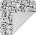 15 in Camera Wrap with Pouch,Lens Protective Wrap,Anti-scratch Anti-dust, Flexible Wrapper Camera Travel Accessories for DSLR Mirrorless Camera Lens(Graffiti), 11.8, Black-White by XAMOREST