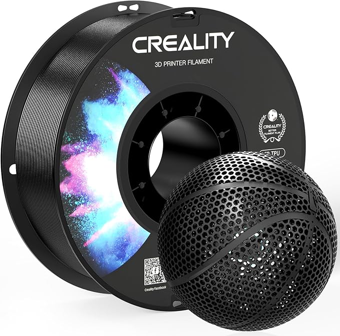 Official Creality TPU Filament, Flexible 3D Printer Filament 1.75mm, 95A Shore High Hardness & Resilience, Dimensional Accuracy +/- 0.03 mm for Most FDM 3D Printers by Creality
