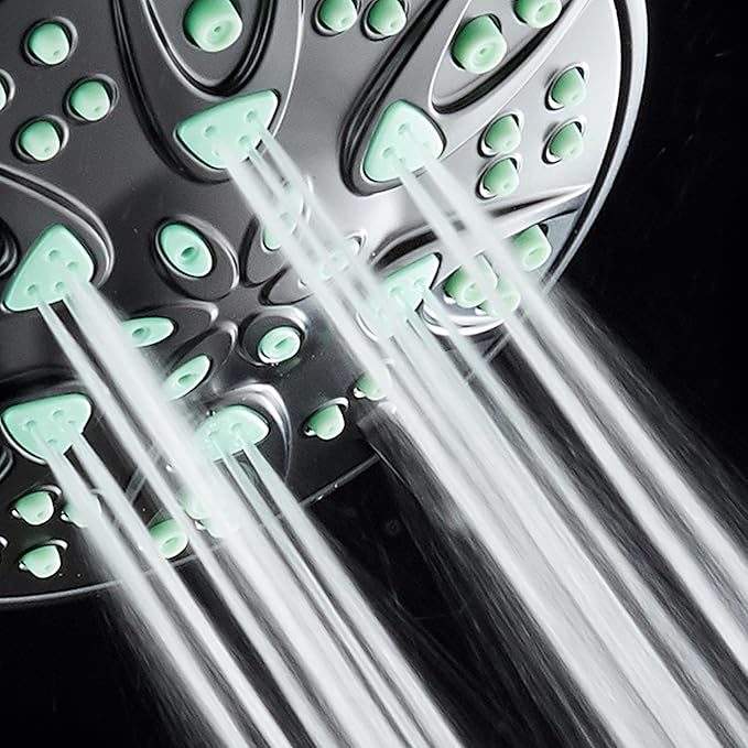 AquaDance Antimicrobial – Anti-Clog High-Pressure 6-Setting Shower Head with Microban Nozzle Protection from Growth of Mold, Mildew & Bacteria for Stronger Shower! 4" Coral Green - Image 6