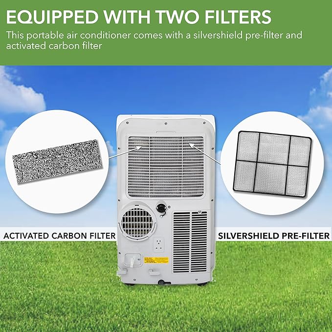 Whynter ARC-148MHP 14,000 BTU Portable Air Conditioner and 10,000 BTU Portable Air Heater with Dehumidifier and Fan for 500 Square Foot Rooms, White - Image 7