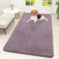 OLANLY Dog Door Mat for Muddy Paws 59x32, Absorbs Moisture and Dirt, Absorbent Non-Slip Washable Doormat, Quick Dry Chenille Mud Mat for Dogs, Entry Indoor Entryway Carpet for Inside Floor, Deep Plum by OLANLY