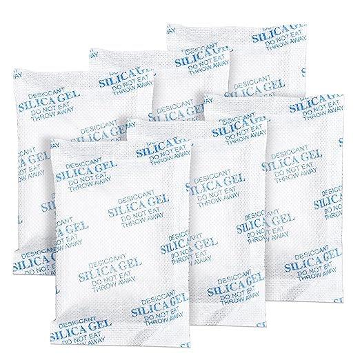 Silica Gel Packets – 50 Gram 50 Packs Moisture Absorbers, Desiccant Packs for Storage, Food Safe Desiccant for Foods, Seeds, 3D Filaments, Electronics, Safes by ABSORBKING
