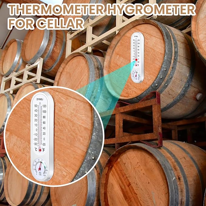 15 Pcs Indoor Outdoor Thermometer Hygrometer with Humidity Reading Thermometer Meter Temperature Humidity Gauge Meter with Celsius Fahrenheit for Patio Garden Monitor - Image 6