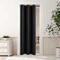 MYSKY HOME Solid Black Door Curtain Blackout Colset Curtains for Bedroom Doorway Grommet Top Thermal Insulated Room Darkening Drapes for Living Room, 1 Curtain Panel, 34 x 80 Inch, Black by MYSKYHOME