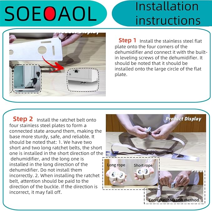 Upgraded 5822 Dehumidifier Hanging Kit for AprilAire Crawl Space dehumidifier, Basement, Whole-House Dehumidifier Models E100, E130, 1820, 1830, 1870, 1852, 1850, 1872,E070, E080, - Image 4