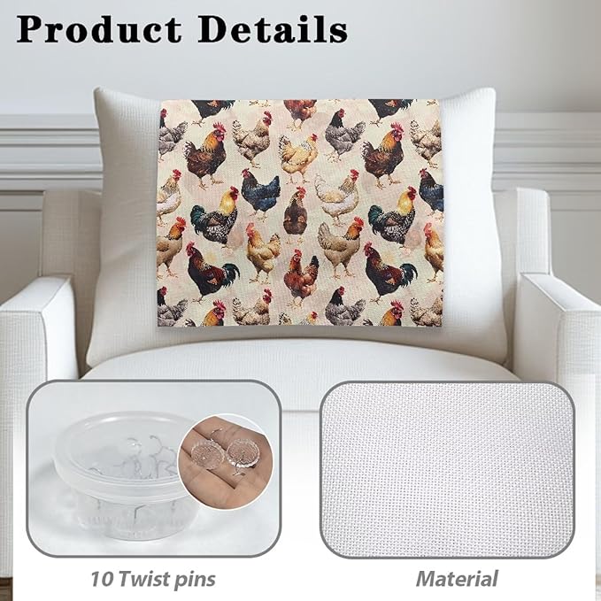 Rooster Headrest Cover for Sofa Recliner Washable Fabric Couch Slipcover Scratch Hair Resistant Furniture Protector for Sofa Couch - Image 3