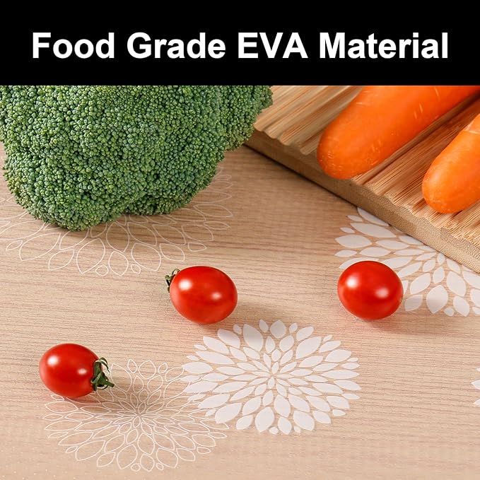 Cooyes Shelf Liners for Kitchen Cabinets Waterproof & Oil-Proof Kitchen Cupboard Mats Non-Slip Drawer Mats EVA Material Non Adhesive Fridge Liner for Shelves（17.5" W x 360" L） - Image 5