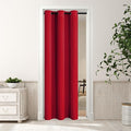 MYSKY HOME Red Blackout Door Curtains for Bedroom - Grommet Closet Panel, Thermal Insulated Room Darkening for Living Room, 34 x 80 Inch by MYSKYHOME