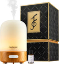 Essential Oil Diffuser Hand Blown Glass, 100ml Small Aromatherapy Diffuser, Auto Shut-Off Function, Ultrasonic Diffusers for Essential Oils, Cool Mist Humidifier with Warm White Lights（White） by Fashome