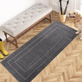 PURRUGS Dirt Trapping Door Mat 24" x 59", Non-Slip/Skid Machine Washable Entryway Rug, Dog Doormat, Super Absorbent Welcome Mat for Muddy Wet Shoes and Paws, Grey by PURRUGS