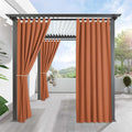 RYB HOME Outdoor Curtains Waterproof for Patio 100% Privacy Blackout Vertical Drapes Thermal Insulated Drapes for Pergola Cabana Lanai, Mecca Red, W52 x L95 inches, 1 Panels by RYBHOME
