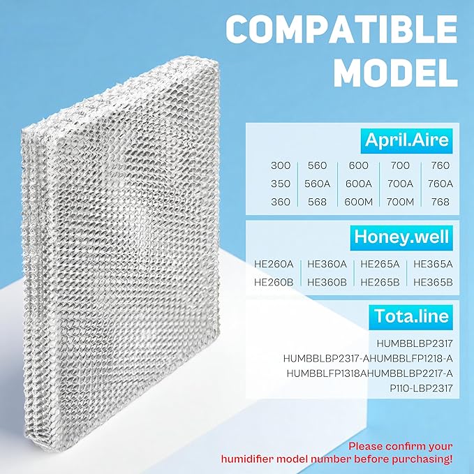 TOMOON 35 Water Panel Replacement for April. aire Humidifier, Aluminum Material Compatible with 700 600 300 350 360 560 560A 568 600A 600M 700A 700M 760 760A 768,2 Pack - Image 3