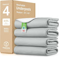 IMPROVIA® Washable Underpads, Heavy Absorbency Reusable Incontinence Pads for Kids, Adults, Elderly, and Pets, Waterproof Protection Floor (Gray, 34"x36" (Pack of 4)) by IMPROVIA