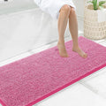 Smiry Luxury Chenille Bathroom Rugs 59x20, Extra Soft and Absorbent Shaggy Bath Mat, Machine Washable, Non-Slip Plush Carpet Runner for Tub, Shower, and Floor, Home Decor Accessories, Hot Pink by Smiry