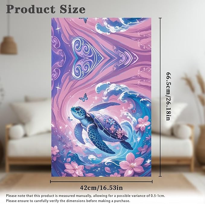 Sea Turtle Headrest Cover for Couch Non-Slip Flower Pink Furniture Slipcover Wear Resistant Headrest Protector Washable Fabric Furniture Slipcover Home Office Decoration - Image 6