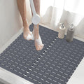 ​Shower Mat Non-Slip Bath Mat for Tub and Shower Stall,200+ Suction Cups with Drain Holes, Quick Dry Machine Washable, Extra Grip for Stand Up Showers, Bathroom Essentials 24x24 Inch (Light Grey) by BYTANA