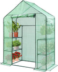 VIVOSUN 57 x 29 x 77-Inch Mini Walk-in Greenhouse with Windows, Shelves and Anchors, Plant Garden Hot House by VIVOSUN
