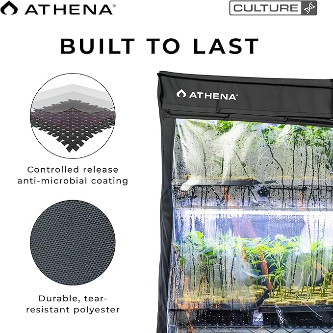 Athena Culture VPDome Indoor Greenhouse for Seed Starting, Plant Propagation & Cloning | Durable Fabric Humidity Dome for 48x72x18 Wire Rack (Rack Not Included) - Image 3