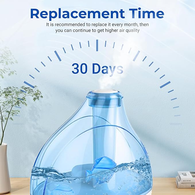 Funmit Humidifier Cleaning Fish, 6 Pack Humidifier Cleaner for Humidifiers and Fish Tanks, Purifies Water, Prevents Hard Water Build-Up, Reduces Scale, Blue - Image 8