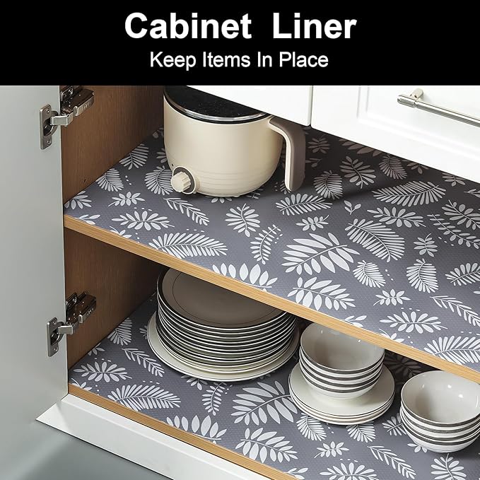 Cooyes Shelf and Drawer Liners for Kitchen Cabinets, Non Adhesive Cabinet Liner, EVA Waterproof Durable Non-Slip Drawer Mats for Shelves, Refrigerator, Storage, Desks（11.8" W x 118" L） - Image 4