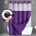 No Hook Shower Curtain and Liner Set,Deep Purple Hotel Waffle Shower Curtain with Liner 75" L x 72" W by Unknown