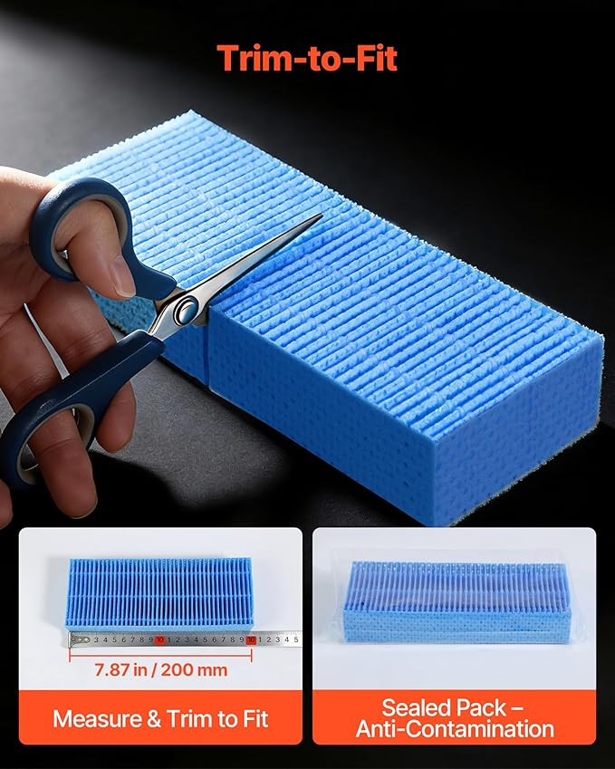 VEVOR Humidifier Replacement Filter, Single Pack Humidifying Pad for CM-50D/CM-80D Cigar Humidor Water Tanks, 3D Multi-Layer Honeycomb Mesh, Cigar Flavor Preservation, Cut-to-Fit for Your Humidor - Image 6