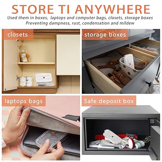 Patelai 7 Pieces 40 Gram Silica Gel Dehumidifier Desiccant Silica Gel Canister Reusable Absorber Orange Desiccant Canisters (Orange to Green), for Car, Closet, Cabinet, Bag, Storage Box - Image 6