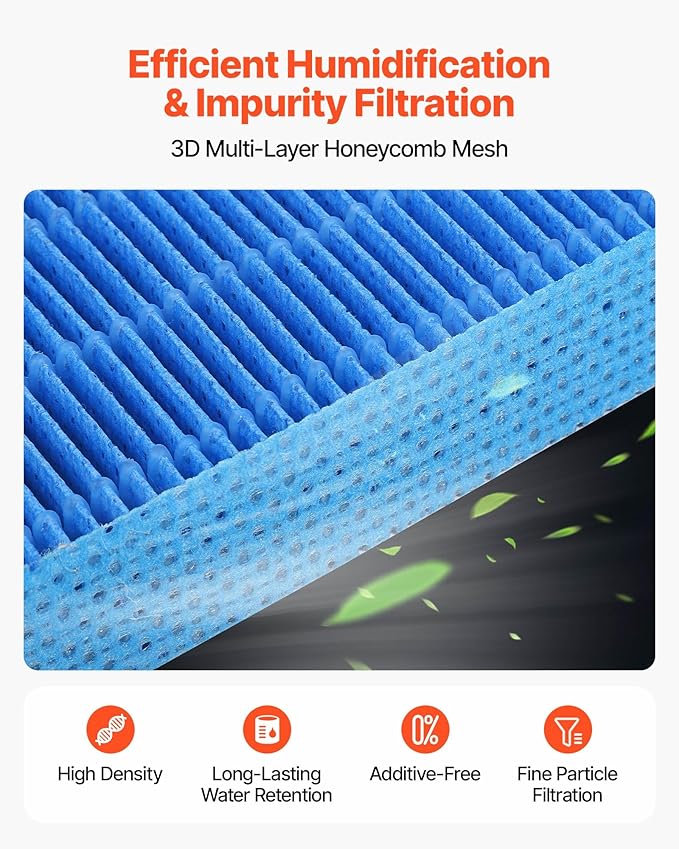 VEVOR Humidifier Replacement Filter, Single Pack Humidifying Pad for CM-50D/CM-80D Cigar Humidor Water Tanks, 3D Multi-Layer Honeycomb Mesh, Cigar Flavor Preservation, Cut-to-Fit for Your Humidor - Image 4