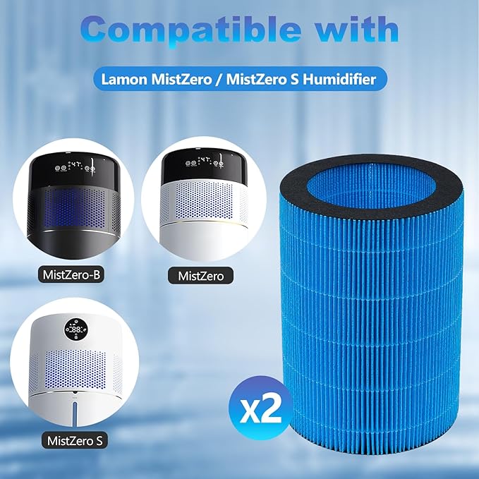 Harbery Washable Humidifier Filter (2-Pack) - Compatible with Lamon MistZero, MistZero B, MistZero S Evaporative Humidifiers, Polymer Fiber Replacement Filter - Image 3