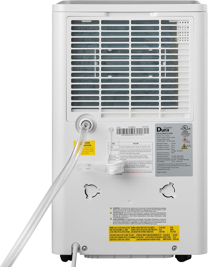 DuraComfort Dehumidifier for Basement up to 2,500 Sq Ft, 2025 Energy Star, Max to 35 Pints/Day Quiet Dehumidifier with Drain Hose, Smart Humidistat & Timer for Home, Bedroom & Bathroom - Image 4