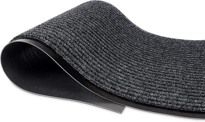 Durable Rubber Door Mat - Heavy Duty, Indoor/Outdoor, Easy Clean, Waterproof, Low-Profile Mat for Entry, Patio, Garage - Stylish (Charcoal, 2' x 3') - Image 7