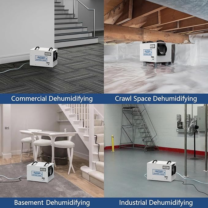 ALORAIR Crawl Space Dehumidifiers 120 PPD Moisture Removal, Crawlspace Dehumidifiers Commercial Dehumidifier for Basement, Auto Defrost, cETL Listed - Image 6