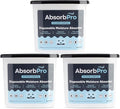 Moisture Absorber Tub with Activated Charcoal - 3-Pack - 18 oz Disposable Odor Eliminator Box & Dehumidifier for Garage, Home, Kitchen, Bedroom, Bathroom, Closet, Cars, and Boats by AbsorbPro