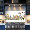 NYZE Kitchen Backsplash Stickers Waterproof Stove Backsplash Protector, 30 X 16 inch Removable Kitchen Wallpaper with Wall Art Decor for Stove Cooking Area(Sunflower Bouquet) by GIVEYOUTHEBEST