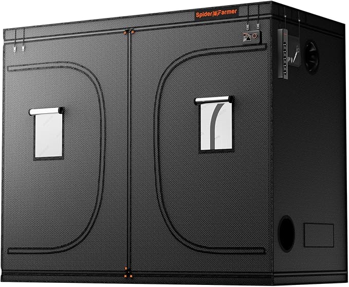 Spider Farmer 8x4 Grow Tent 2025 New, 96"x48"x80", with Hook for Controller and Power Strip, 1680D Thicken Mylar Canvas, Enlarged View Window for Indoor Hydroponic Growing for SF4000, SE5000, G5000 by SpiderFarmer