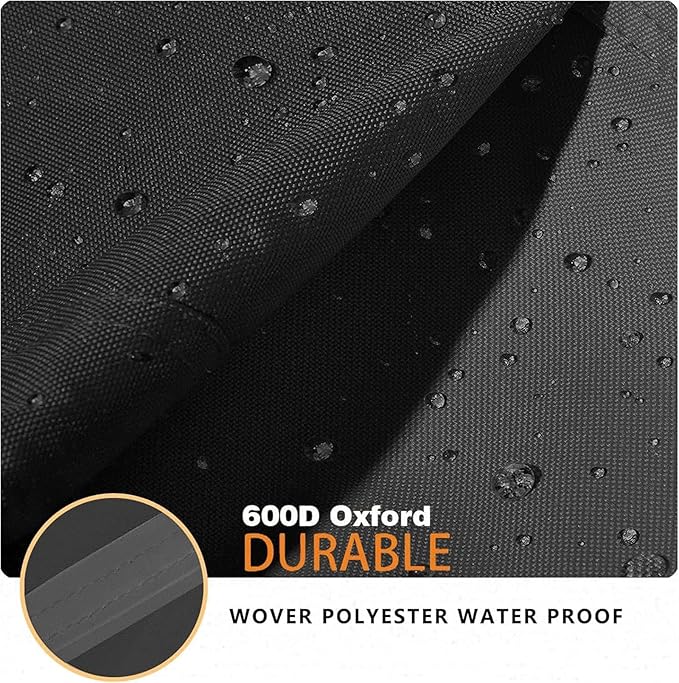 Waterproof Patio Loveseat Cover, 78.7W x 38.2D x 35H inches Heavy Duty 600D Weather-Resistant Outdoor Furniture Protector Black - Image 4
