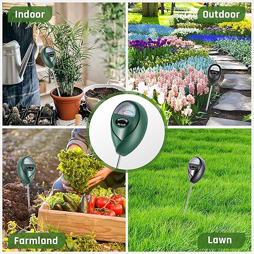 Plant Moisture Meter, Plant Water Meter, Soil Moisture Meter for House Plants for Garden, Lawn, Farm, Indoor & Outdoor Use, No Batteries Required (Green + Black) - Image 6